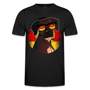 East Germany - Men's Functional T-Shirt - black - Front - AI Model Male 178 dark (178cm)