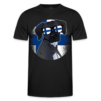 Finnland - Männer Funktions-T-Shirt - Schwarz - Vorne - AI Model Male 178 dark (178cm)