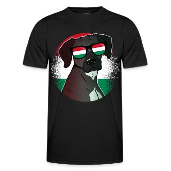 Ungarn - Männer Funktions-T-Shirt - Schwarz - Vorne - AI Model Male 178 dark (178cm)