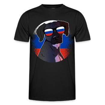 Russie - T-shirt sport Homme - noir - Devant - AI Model Male 178 dark (178cm)