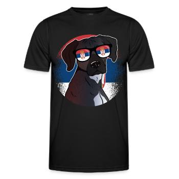 Serbien - Männer Funktions-T-Shirt - Schwarz - Vorne - AI Model Male 178 dark (178cm)
