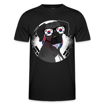 Corée du Sud - T-shirt sport Homme - noir - Devant - AI Model Male 178 dark (178cm)