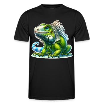 Iguana - Men's Functional T-Shirt - black - Front - AI Model Male 178 dark (178cm)