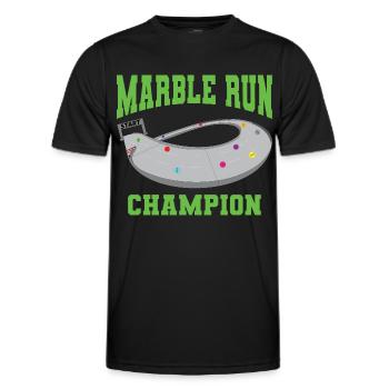 MARBLE RUN - Men's Functional T-Shirt - black - Front - AI Model Male 178 dark (178cm)