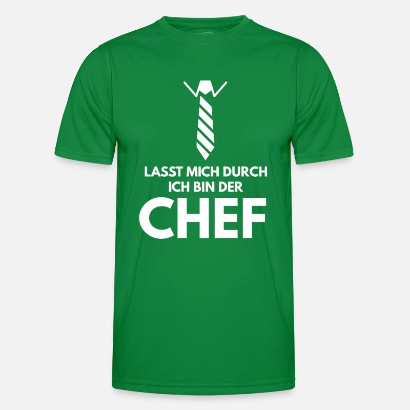 Lasst mich durch ich bin der Chef Männer Funktions-T-Shirt