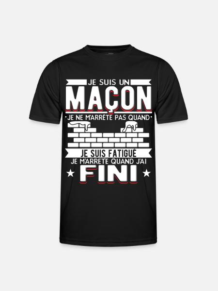Maçon Maçonnerie Humour Macon - T-shirt sport Homme - noir