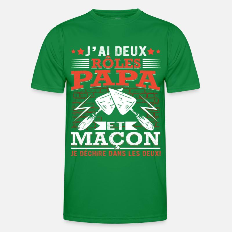Papa Maçon Père Maçonnerie Construction Maison T-shirt sport Homme