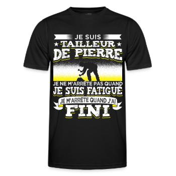 Tailleur de Pierre - T-shirt sport Homme - noir - Devant - AI Model Male 178 dark (178cm)