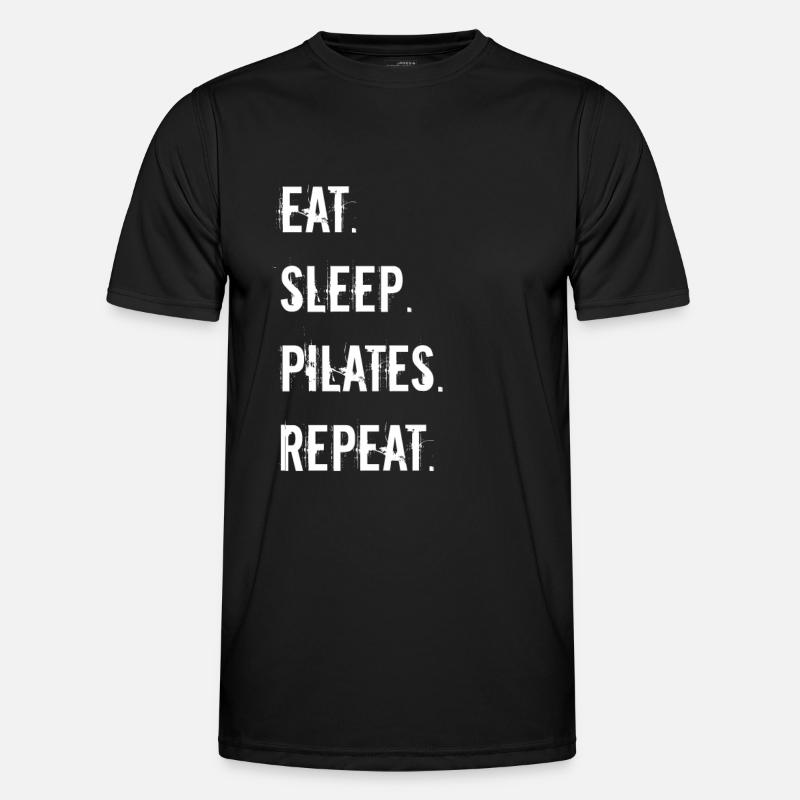 Pilates - eat. Sleep. pilates. repeat. - Men's Functional T-Shirt - black