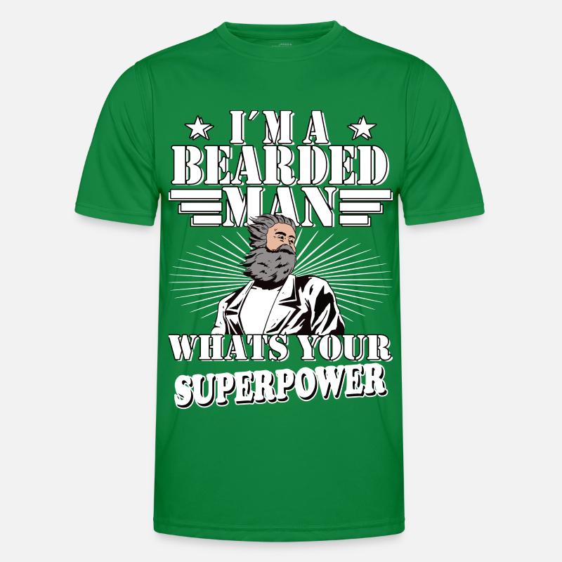 Gift idea for beard wearers with 3 days beard Men's Functional T-Shirt