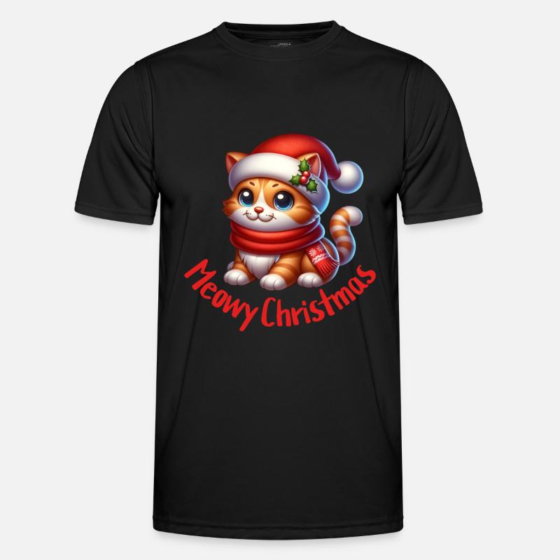 Noël chat T-shirt sport Homme
