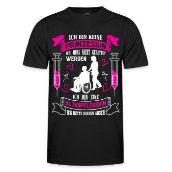Altenpflegerin Altenpfleger Pfleger Pflegehelfer - Männer Funktions-T-Shirt - Schwarz - Vorne - AI Model Male 178 dark (178cm)