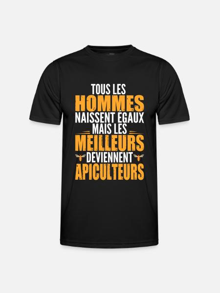 apiculteur, cadeau apiculteur, apiculteurs - T-shirt sport Homme - noir