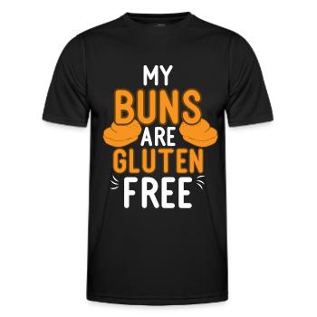 Gluten Glutenfrei Diät glutenfrei zöliakie - Männer Funktions-T-Shirt - Schwarz - Vorne - AI Model Male 178 dark (178cm)