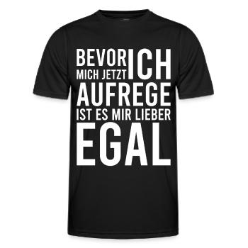 Bevor ich mich aufrege ist es mir lieber egal - Männer Funktions-T-Shirt - Schwarz - Vorne - AI Model Male 178 dark (178cm)