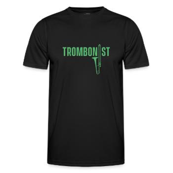 Trombonist trombones trombone trombone player - Men's Functional T-Shirt - black - Front - AI Model Male 178 dark (178cm)