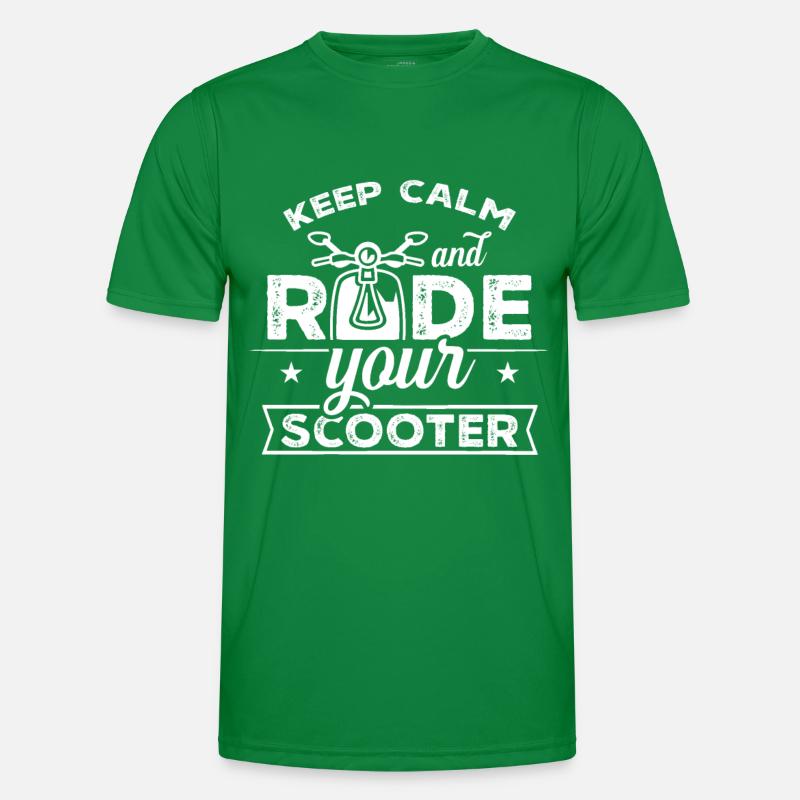 Roller Fahren Motorroller Rollerfahrer Moped Männer Funktions-T-Shirt