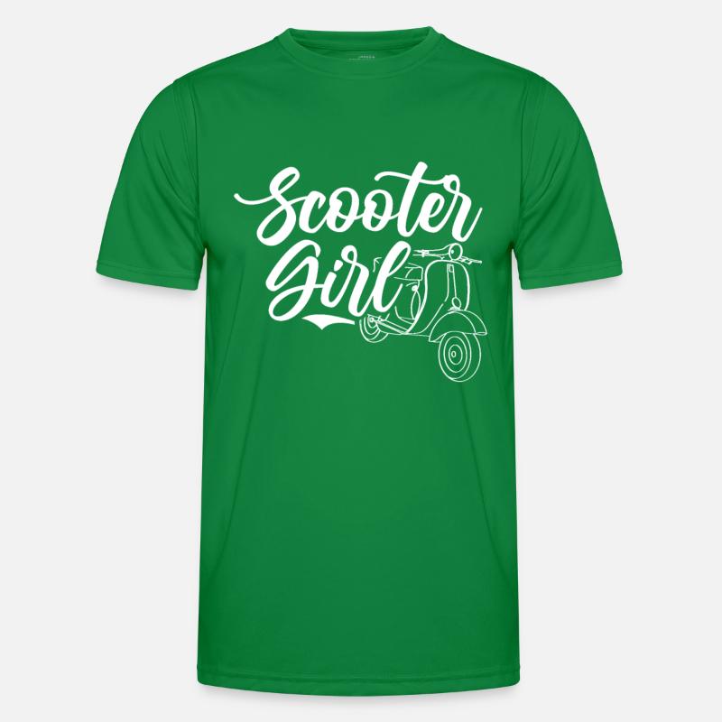 Roller Moped Motorroller Rollerfahrer Fahren Männer Funktions-T-Shirt