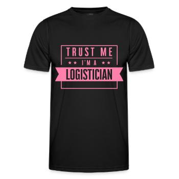 Je me fais confiance je suis logisticien logisticien - T-shirt sport Homme - noir - Devant - AI Model Male 178 dark (178cm)