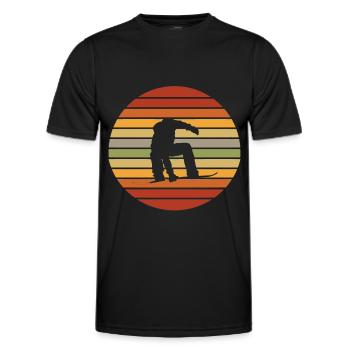 Snowboarding Vintage Snowboard Retro Snowboarder - T-shirt sport Homme - noir - Devant - AI Model Male 178 dark (178cm)