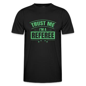 Fais-moi confiance Je suis arbitre - T-shirt sport Homme - noir - Devant - AI Model Male 178 dark (178cm)