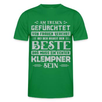 Heizungsbauer Heizungsbau Heizungsinstallateur - Männer Funktions-T-Shirt - Kelly Green - Vorne - AI Model Male 178 dark (178cm)