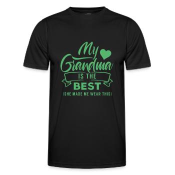 Ma grand-mère est la meilleure grand-mère grand-mère - T-shirt sport Homme - noir - Devant - AI Model Male 178 dark (178cm)