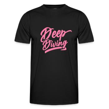 Deep Diving Diver Deep Diver Scuba - Men's Functional T-Shirt - black - Front - AI Model Male 178 dark (178cm)