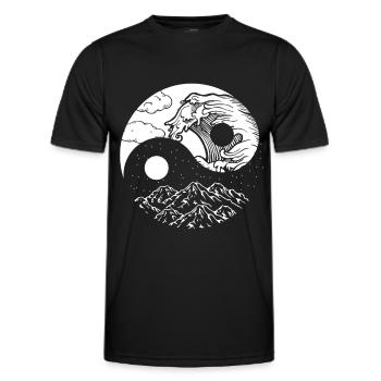 Qigong Qi Gong Tai Chi Chigong - Männer Funktions-T-Shirt - Schwarz - Vorne - AI Model Male 178 dark (178cm)