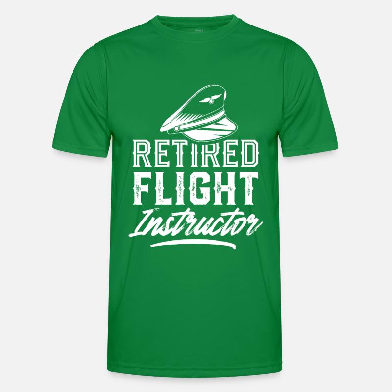 Retired Flight Instructor Flight Student Flight School Men's Functional T-Shirt