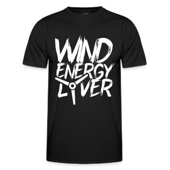Windenergie Liebhaber Windkraft Windrad - Männer Funktions-T-Shirt - Schwarz - Vorne - AI Model Male 178 dark (178cm)