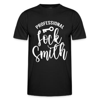 Serrurier professionnel serrurier - T-shirt sport Homme - noir - Devant - AI Model Male 178 dark (178cm)