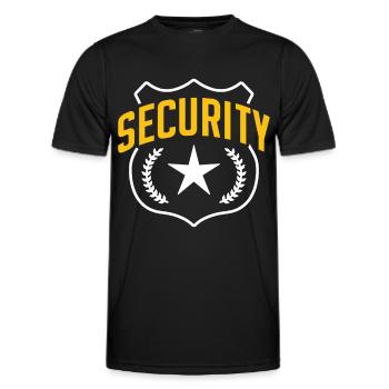 Security Bouncer Security Security Guard - Men's Functional T-Shirt - black - Front - AI Model Male 178 dark (178cm)