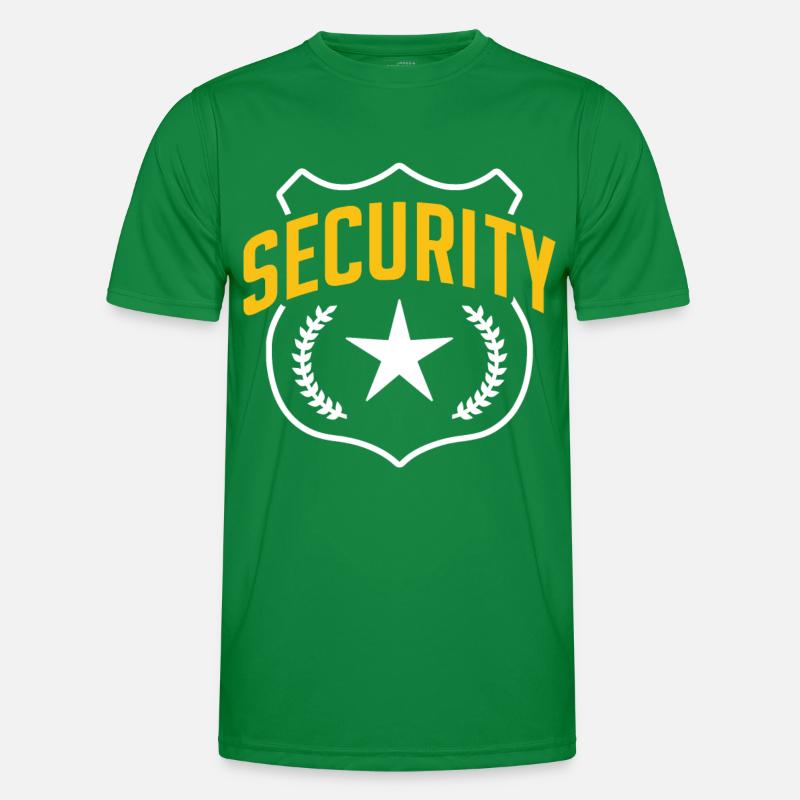 Sicherheit Türsteher Security Sicherheitsmann Männer Funktions-T-Shirt