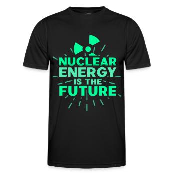Atomkraft Ist Die Zukunft Kernkraft Atomenergie - Männer Funktions-T-Shirt - Schwarz - Vorne - AI Model Male 178 dark (178cm)