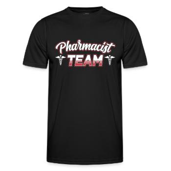 Équipe pharmacie Pharmacien Pharmacien Pharmacie - T-shirt sport Homme - noir - Devant - AI Model Male 178 dark (178cm)