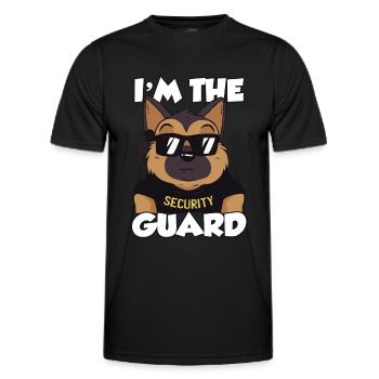 I am the security guard security - Men's Functional T-Shirt - black - Front - AI Model Male 178 dark (178cm)