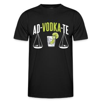 Advodkate Vodka Lawyer Lawyer Lawyer - Men's Functional T-Shirt - black - Front - AI Model Male 178 dark (178cm)