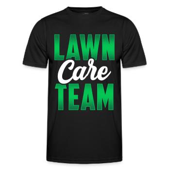 Team Lawn Care Lawn Mowing Lawn Mower - Men's Functional T-Shirt - black - Front - AI Model Male 178 dark (178cm)