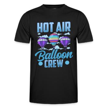Heißluftballon Besatzung Ballonfahrer Ballonflug - Männer Funktions-T-Shirt - Schwarz - Vorne - AI Model Male 178 dark (178cm)