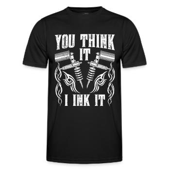 Tattoo Artist Tattoo Artist Tattoo - Men's Functional T-Shirt - black - Front - AI Model Male 178 dark (178cm)