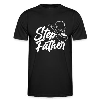 Beau-père Beau-père Beau-père Fête des pères - T-shirt sport Homme - noir - Devant - AI Model Male 178 dark (178cm)