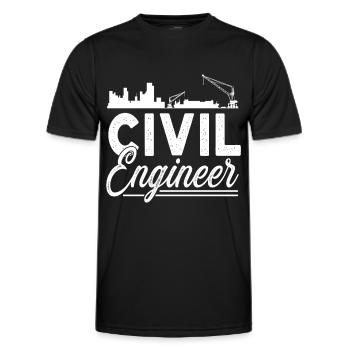 Civil Engineer Civil Engineering Student Profession - Men's Functional T-Shirt - black - Front - AI Model Male 178 dark (178cm)