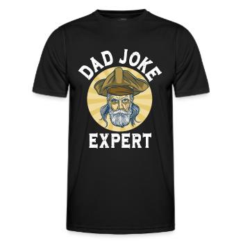 Dad Joke Papa Joke Jokes Father - Men's Functional T-Shirt - black - Front - AI Model Male 178 dark (178cm)