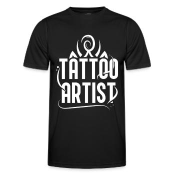 Tattoo Artist Tattoo Studio Tattoo Tattoo - Men's Functional T-Shirt - black - Front - AI Model Male 178 dark (178cm)