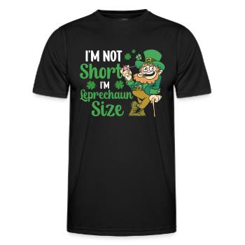 Ich Bin Nicht Klein Ich Habe Leprechaun Größe Ire - Männer Funktions-T-Shirt - Schwarz - Vorne - AI Model Male 178 dark (178cm)