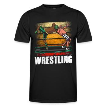 Lutte Lutte Lutte Lutte Lutte Wrestling Wrestling - T-shirt sport Homme - noir - Devant - AI Model Male 178 dark (178cm)