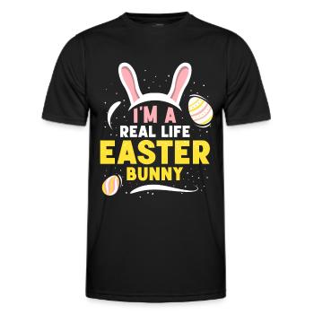 Ich Bin Ein Echter Osterhase Ostern Osterfest - Männer Funktions-T-Shirt - Schwarz - Vorne - AI Model Male 178 dark (178cm)