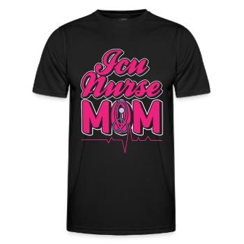 Infirmière en soins intensifs Maman Soins intensifs - T-shirt sport Homme - noir - Devant - AI Model Male 178 dark (178cm)