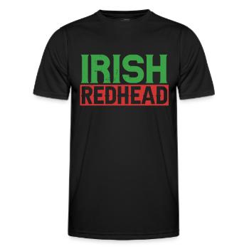 Irish Redhead Irish Irish Ireland Gaelic - Men's Functional T-Shirt - black - Front - AI Model Male 178 dark (178cm)
